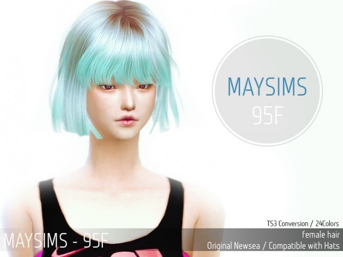 Sims 4 Hair 95F (Newsea) at May Sims