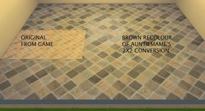 Sims 4 2x2 Classic Rustic Floor Tile Recolours by Simmiller at Mod The Sims