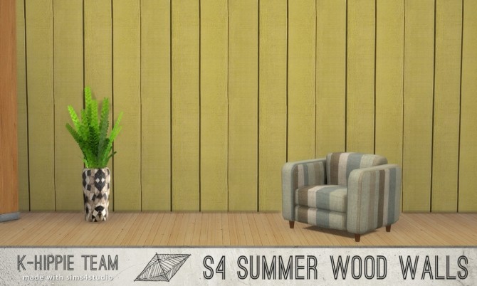 Sims 4 7 Wood Walls Summer Wood volume 2 at K hippie
