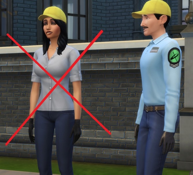 Sims 4 Space Maintenance Uniform Fix by Dorsal Axe at Mod The Sims