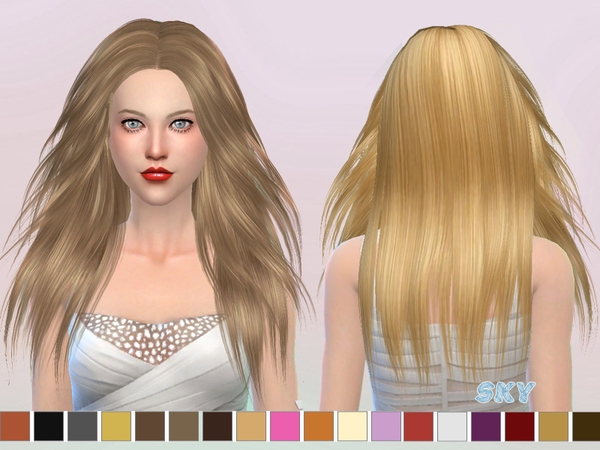 Sims 4 Hair 271 Jany by Skysims at TSR