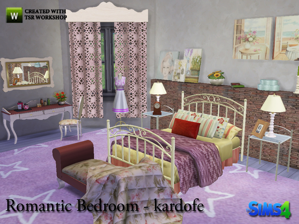 Sims 4 Romantic Bedroom by kardofe at TSR