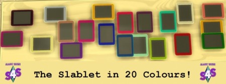 The Slablet in 20 Colours! by wendy35pearly at Mod The Sims