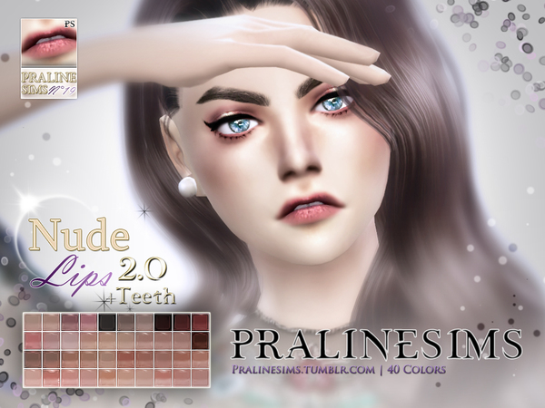 Sims 4 Lips 2.0 Duo +Teeth by Pralinesims at TSR