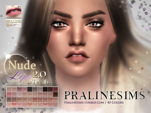 Sims 4 Lips 2.0 Duo +Teeth by Pralinesims at TSR