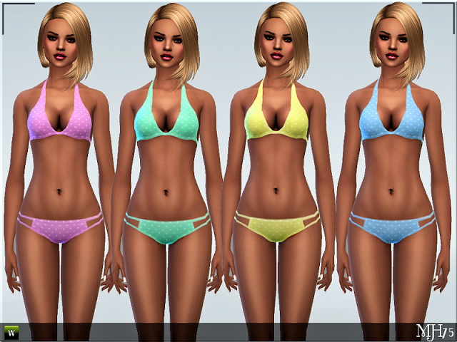 Sims 4 Polka Heart Bikini by Margie at Sims Addictions