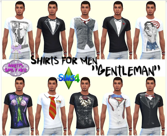 Sims 4 Gentleman Shirts for males at Annett’s Sims 4 Welt