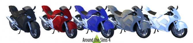 Sims 4 Decorative cars, motorcycle and parking meter at Around the Sims 4