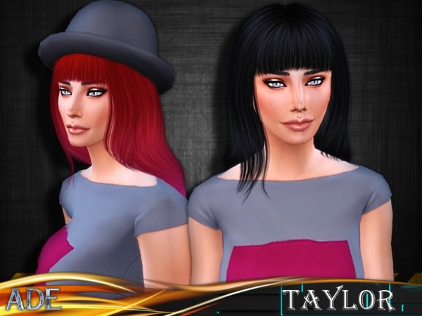 Sims 4 Ade Taylor hair by Ade Darma at TSR