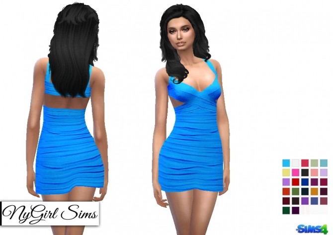 Sims 4 Wrap Cutout Mini Dress at NyGirl Sims