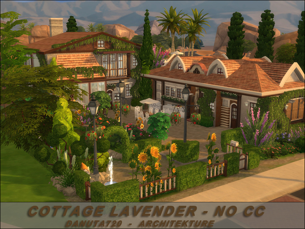 Sims 4 Cottage lavender by Danuta720 at TSR