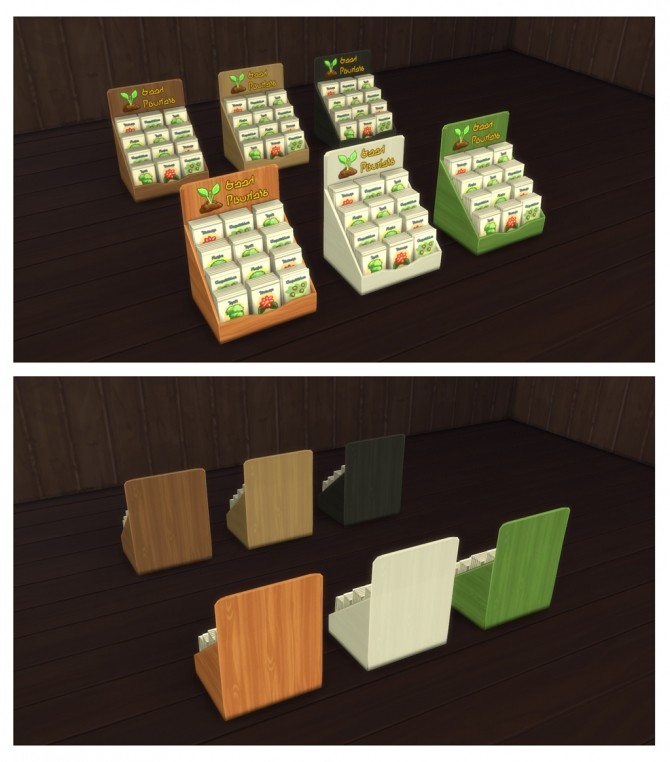 Sims 4 Functional Retail Little Sprout Seed Display by Menaceman44 at Mod The Sims