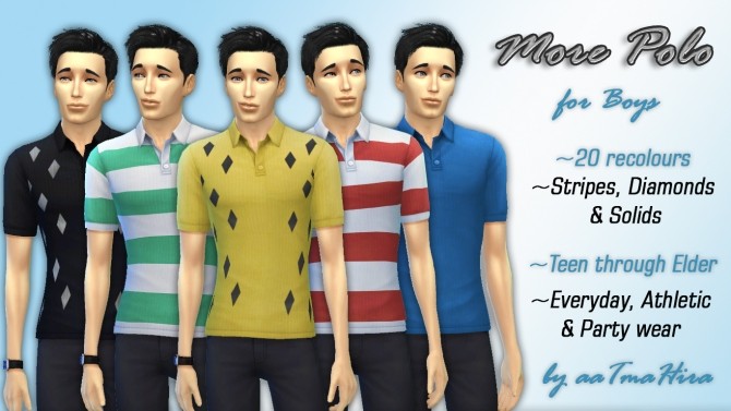Sims 4 More Polo for Boys by aaTmaHira at Mod The Sims