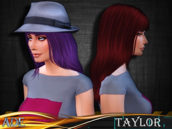 Sims 4 Ade Taylor hair by Ade Darma at TSR