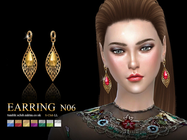 Sims 4 Earring 06(f) by S Club LL at TSR