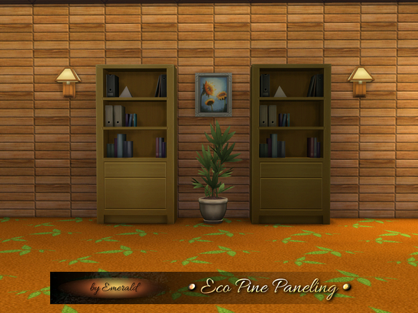 Sims 4 Eco Pine Paneling by emerald at TSR