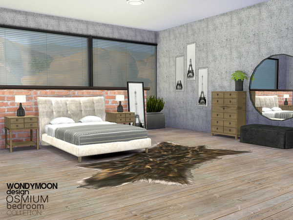 Sims 4 Osmium Bedroom by wondymoon at TSR