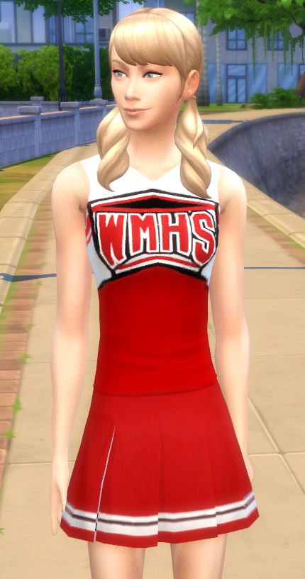 Sims 4 Glees Cheerios Cheerleading Uniform by petaomega at Mod The Sims