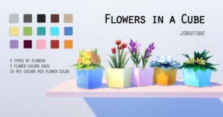 Flowers in a Cube at JSBoutique