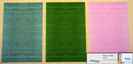 Simple, fleecy Rug blue, pink, green by una at Mod The Sims