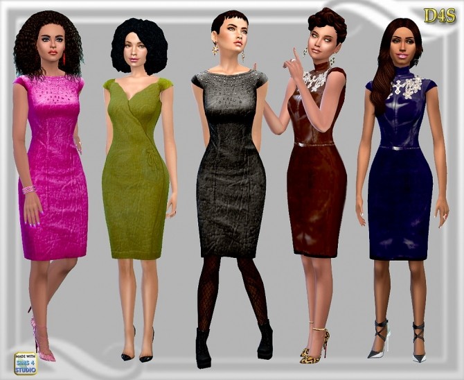 Sims 4 Ava Dresses set of 10 at Dreaming 4 Sims