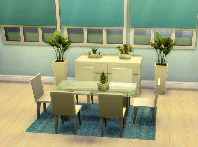 Sims 4 Simple, fleecy Rug blue, pink, green by una at Mod The Sims