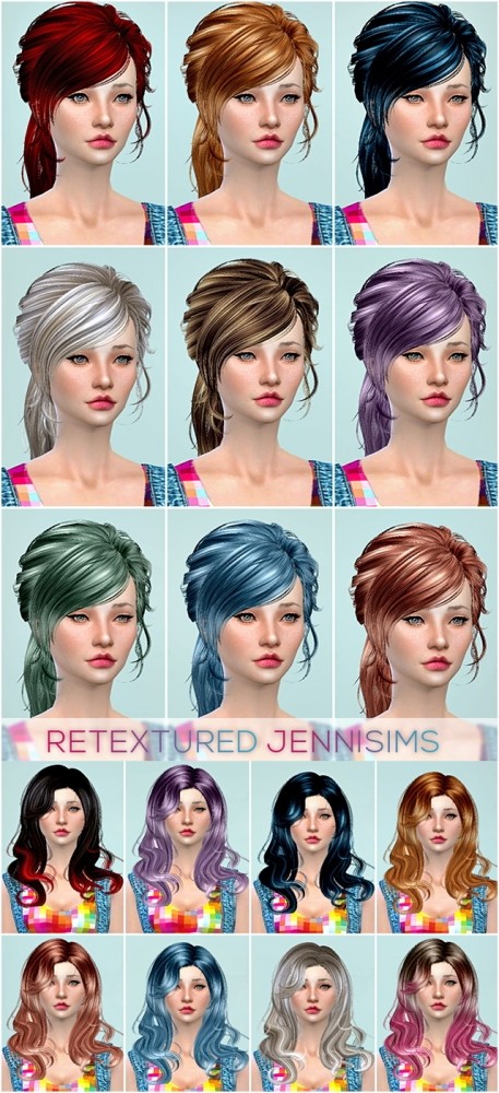 Sims 4 Newseas Lucky Star + Anthem hair retextures at Jenni Sims
