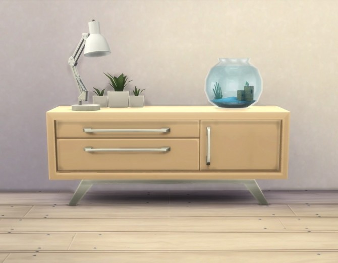 Sims 4 Audrinite Side Table / Dresser by plasticbox at Mod The Sims