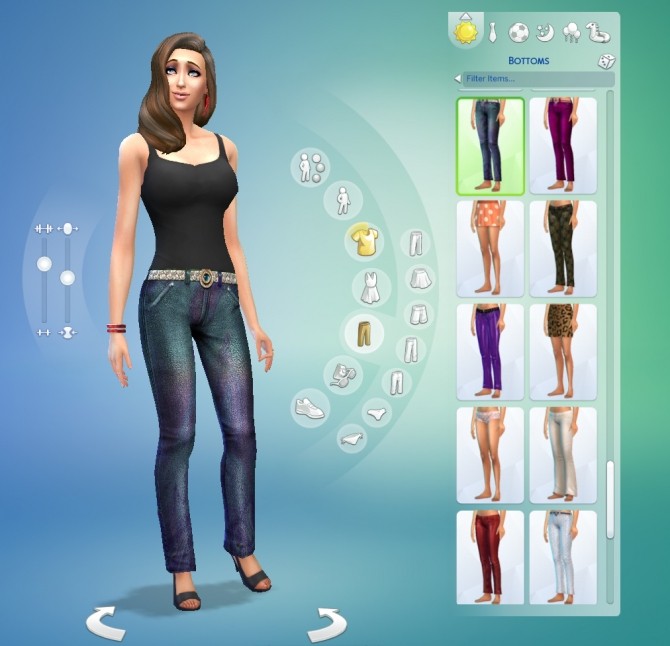 Sims 4 Crushed velvet pants in 12 shimmery by Neemeister at Mod The Sims