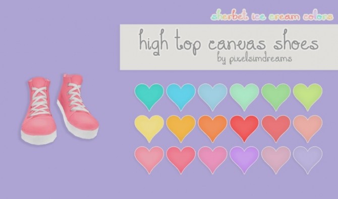 Sims 4 High Top Canvas Shoes at Pixelsimdreams