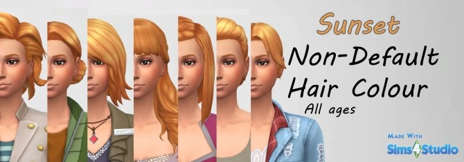 Sims 4 Sunset Hair Colour Non Default by Jeeep200 at Mod The Sims