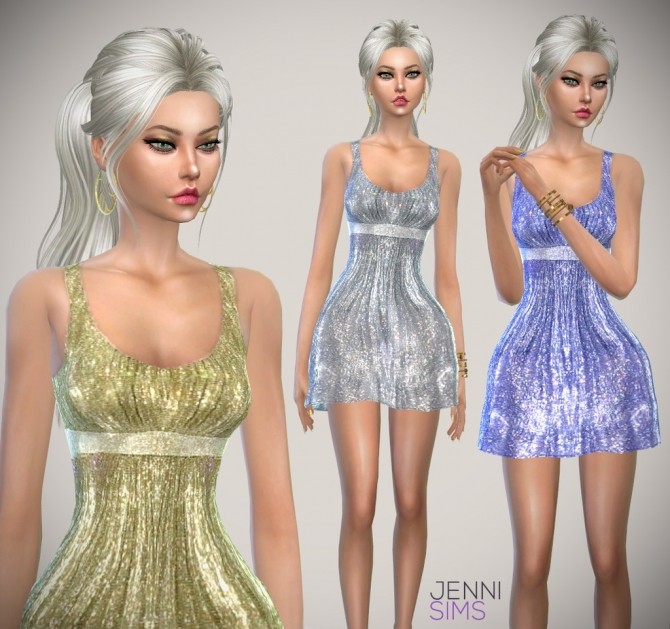 Sims 4 Top and Dress Attraction at Jenni Sims