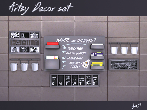 Sims 4 Artsy Decor Set by soloriya at TSR