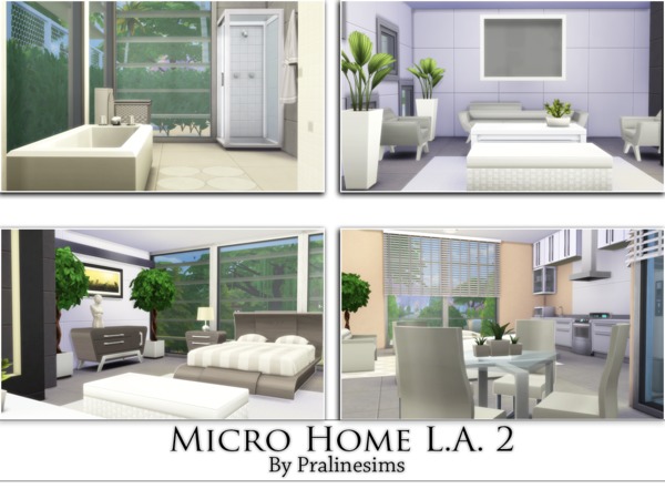 Sims 4 Micro Home L.A. 2 by Pralinesims at TSR