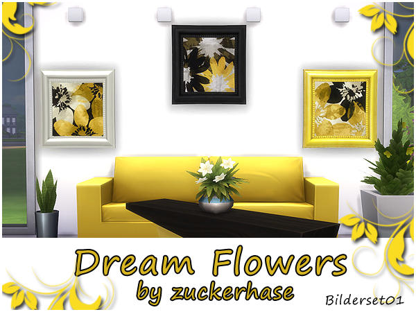 Sims 4 Dream Flowers paintings by zuckerhase at Akisima