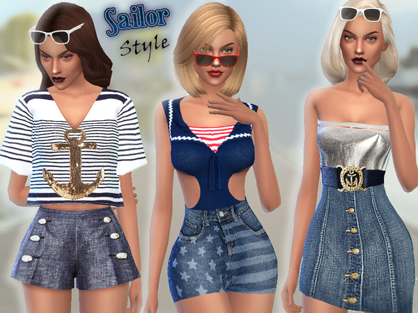 Sims 4 Set Sailor Collection by Puresim at TSR