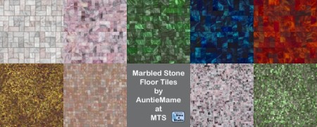 Marbled Stone Tile Flooring by AuntieMame at Mod The Sims