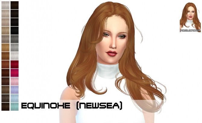Sims 4 Newsea Equinoxe + Agnes hair retextures at Porcelain Warehouse