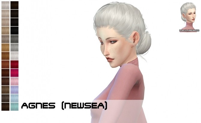 Sims 4 Newsea Equinoxe + Agnes hair retextures at Porcelain Warehouse