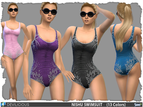 Sims 4 Nishu HotFix Rhinestone Swimsuit by Devilicious at TSR