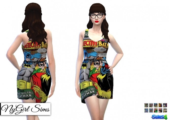 Sims 4 Comic Book Dress at NyGirl Sims