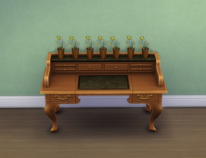 Sims 4 Fixed: More Slots for All Purpose Desk by plasticbox at Mod The Sims