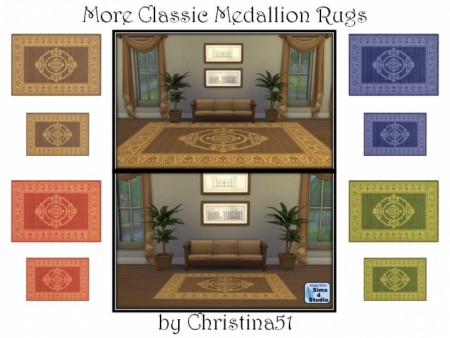 More Classic Medallion Rugs by Christina51 at Mod The Sims