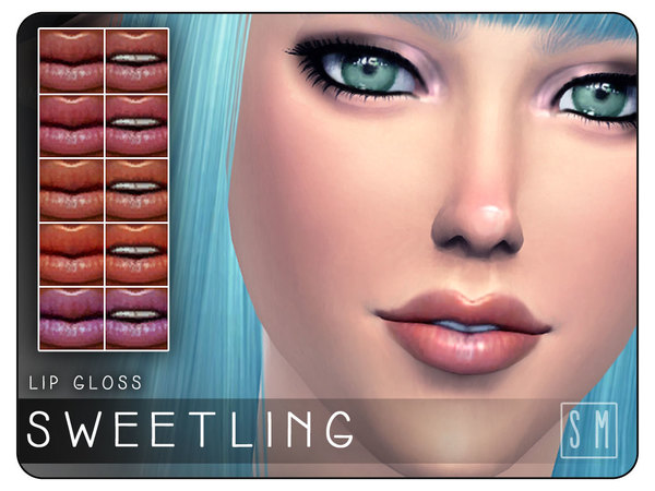 Sims 4 Sweetling Lip Gloss by Screaming Mustard at TSR