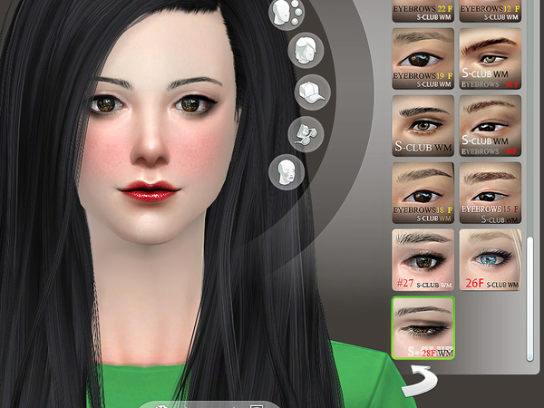 Sims 4 Eyebrows 28F by S Club WM at TSR