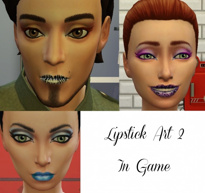 Sims 4 21 Shades of Lipstick Art 2 by Simmiller at Mod The Sims