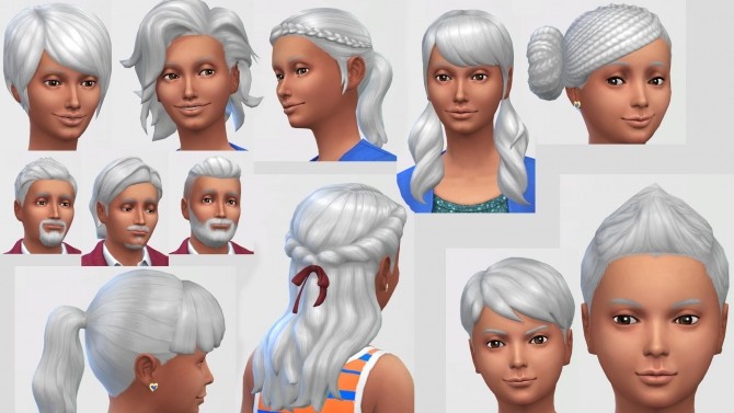 Sims 4 Silver White Hair Colour by Jeeep200 at Mod The Sims