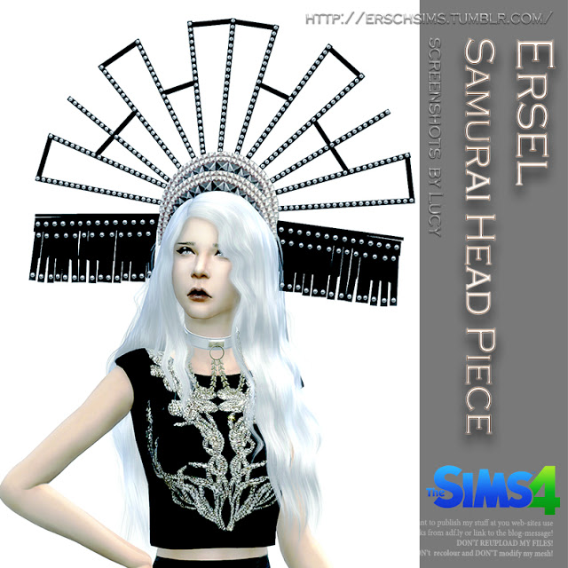 Sims 4 Samurai Head Piece by Ersel at ErSch Sims
