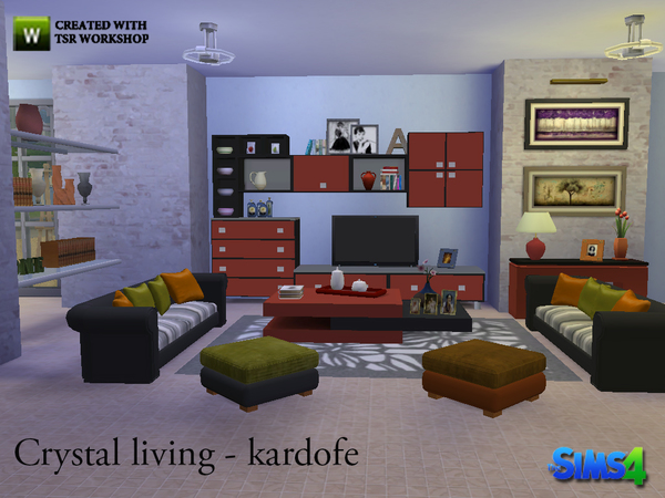 Sims 4 Crystal living by kardofe at TSR