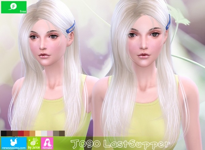 Sims 4 J090 LastSupper hair (FREE) at Newsea Sims 4